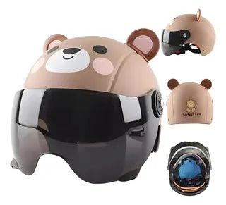 Casco Infantil para Niños y Niñas – Doble Visor, Seguro y Ajustable | Certificado